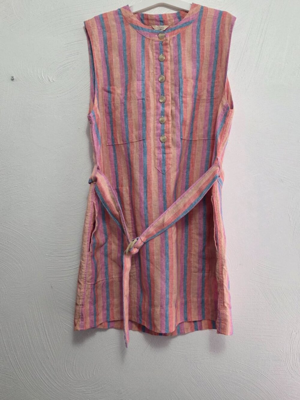 Faherty Avalon Dress, Size L 100% linen - Picture 3 of 14